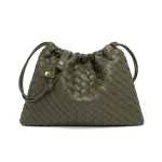 &Otilde;nnepakett, &Uuml;he &otilde;laga naistekott, K&auml;sitsi kootud kott, Kortsutatud pilvekott, Moodne, Trendikas ja Retro crossbody kott gray