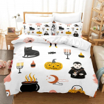 Halloweeni tekikate Multifilmik&otilde;rvits Kaksiktekikate Laterna voodipesukomplekt Pol&uuml;ester Kummituse tekikate Lastele Poistele T&uuml;drukutele 135x200cm