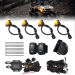 UTV ATV suunatulede komplekt koos helisignaaliga T&auml;navale sobiv komplekt &Uuml;hilduv Polaris RZR XP-ga, Can-Am Maverick X3 jaoks, CFMOTO jaoks Plug Play China Mainland gray