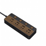 BULL GN-R1443 Renoveeritud Puidust Tekstuuriga Pikendusjuhe 250V