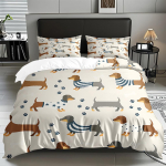 Taksi koer koomiksiga tekikatted, V&auml;rvilised koera voodipesukomplektid, Pol&uuml;ester tekkikate komplekt, Lemmiklooma koer kodu tekstiilid King Queen 100x135cm 2pcs&Duvet Cover