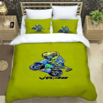 3D Noorte Moto R-Rossi 46 Voodipesukomplektid Mootorratas Lastele Poistele Tekikott Padjap&uuml;&uuml;riga Kodutekstiil Voodipesu Komplekt 70x133cm