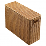 Kitsad k&otilde;rged kaanega hoiukorvid punutud ajakirjad plastist kodu k&ouml;&ouml;k m&auml;nguasjad k&ouml;&ouml;giviljad piknikukonteinerid k&auml;epidemetega 38.00X27.00X15.00CM helepruun v&auml;rv