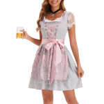 4 tk Saksamaa Baieri &Otilde;llefestivali R&otilde;ivad Oktoberfest Kost&uuml;&uuml;mid Naistele Dirndl Kleit Bluus P&otilde;ll Vibu Pael Komplekt XL gray