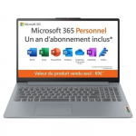 S&uuml;learvuti LENOVO IdeaPad Slim 3 15IAN8 | Windows 11 - 15 FHD - Intel N100 - RAM 4 GB - SSD 128 GB - AZERTY