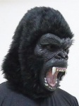 Gorilla mask t&auml;ispea looma kost&uuml;&uuml;m Hirmutav Halloweeni Cosplay peo aksessuaarid Unisex t&auml;iskasvanud teismelised Apin&auml;oline Realistlik m&ouml;irgav karvane mask black
