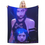 Arcane Vi Jinx Palus Tekid &Otilde;pilased Flanell Visketekk Diivani Tooli Diivani Voodi jaoks Super Soe Voodikate S&uuml;nnip&auml;evakingitus 130cmx150cm