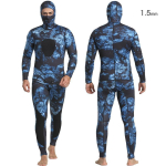 Meeste Camo 2-osaline m&auml;rg&uuml;skost&uuml;&uuml;m Sukeldumine Snorgeldamine Spearfishing 1,5 mm 2 mm 3 mm Neopreen Termiline Sukeldumiskost&uuml;&uuml;m Medium