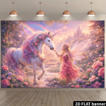 &Uuml;kssarvikute ja Haldjate Seinavaip - Fantaasiaroosiaia Seinakunst, Maagiliste Olendite Dekoratsioon, T&uuml;drukute Magamistoa Rippuvaks, Pol&uuml;ester, Mitu Suurust 150X200CM