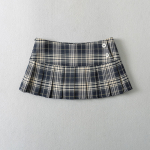 Suvised miniseelikud naistele vintage korea mood ruudulised seelikud naistele y2k seelikud plisseeritud punased ruudulised seelikud preppy stiil S beež