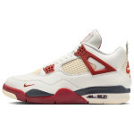 Jordan x Nigel Sylvester Air Jordan 4 koost&ouml;&ouml; 'Brick After Brick' keskmise k&otilde;rgusega vintage korvpallijalatsid Unisex IQ8055-100 41 valge