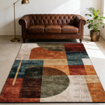 Retro t&ouml;&ouml;stusstiilis geomeetriline vaip elutoa kaunistuseks diivan diivanilauad suured vaibad puhketuba magamistuba pestav tatami matt 120x160cm