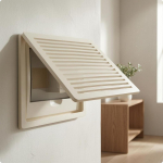 Hingega kaanega elektrikilbi kate 16 mm paksune Pinnale paigaldatav automaatkaitsme &uuml;marate nurkadega 25*20cm 35*25cm Striped Blinds