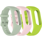 Pehmed silikoonist kellarihmad &uuml;hilduvad Garmin Vivosmart 5-ga, turvalise metallpandlaga, 3-pakendis. [F] yellow