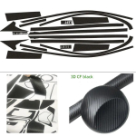 L&auml;ikivad mustad kroomi eemaldavad aknaliistud Mercedes-Benz C-klassile W205 2014- 3DCarbon Fiber BLACK