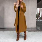 Naiste pikk trench-mantel mitmes v&auml;rvivalikus, elegantne &uuml;leriie s&uuml;giseks ja talveks XXXL khaki