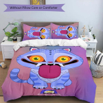 3 tk Kpopi deemonik&uuml;tid Derpy mustriga voodipesukomplekt tekikoti komplekt sisaldab tekikotti ja padjap&uuml;&uuml;re, t&auml;iuslik aastaringselt magamistoa kaunistus ja kingitus 135cmx200cm