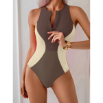 2026 Uus Spleissitud V&auml;rvi T&otilde;mblukuga &Uuml;hes T&uuml;kis Ujumistrikoo Naistele Spordiuudised Naiste Bodysuit Monokini Ujumisriided Suvine Rannariietus S gray