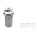 2 tk Clear Stamper Scraper Mini DIY Nail Art Image Plate Transfer manik&uuml;&uuml;ri t&ouml;&ouml;riist One Size roosa