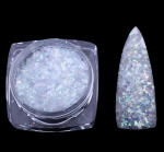 1 kast Holograafiline AB Nail Glitter Shell Helbed Merineitsi peegel Ebaregulaarne Paillette Decor