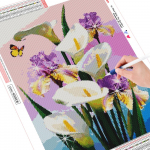 5D DIY Teemantmaalikomplekt Teemantmosaiik-lilletikandid Maalimine Kodu 20X30