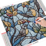 HUACAN 3D DIY Teemantmaali Loom Teemantristpistes Teemanttikandid Linnud t&auml;isv&auml;rv teemandiga Full Square 20*20 cm