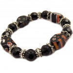 Les Tr&eacute;sors De Lily [D5659] - Bracelet Cr&eacute;ateur 'Murano' Noir must