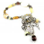 Les Tr&eacute;sors De Lily [E0463] - Bracelet Cr&eacute;ateur 'Thalassa' Beige beež