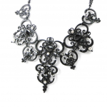 NOA [I2239] - Collier Cr&eacute;ateur 'Sissi' noir must