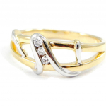 Bague Plaqu&eacute; Or 'C&acirc;lin' 2 tons 54 kuld