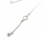 Les Tr&eacute;sors De Lily [N2883] - h&otilde;bedane kaelakee 'Jeux de Cartes' (plaadid) roodiumiga kaetud - 12x8 mm h&otilde;be