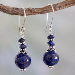 Mood Vintage Elements H&otilde;bedane V&auml;rv Naturaalne Lapis Lazuli Naiste k&otilde;rvar&otilde;ngad Pulma-aastap&auml;ev