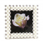 Les Tr&eacute;sors De Lily [J3238] - Chrome kristallist 'Romance' pildiraam - Foto 7. 5x7. 5 cm valge
