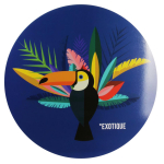 Les Tr&eacute;sors De Lily [Q3295] - Set de table rond 'Tropical' bleu (Toucan Exotique) - 35 cm sinine