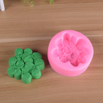 Silikoonvorm Clover overlap lilleseep vorm DIY k&auml;sitsi valmistatud k&uuml;psetusvorm roosa