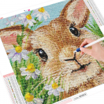 Full Drill Diamond Painting Rabbit Diamond Art Mosaic Animal Tikand 30x30CM