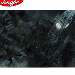 Teemantmaali ristpistes t&auml;is&uuml;mmargune kivimosaiiktikandid maastiku teemantkunsti komplekt 20X30CM