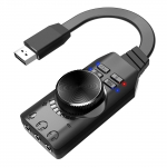 GS3 USB 2.0 v&auml;line helikaart virtuaalne 7.1 kanaliga helikaardi adapter Plug and Play koos k&otilde;rvaklappidega Upgrade Version must