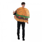 T&auml;iskasvanute unisex hamburgeri cosplay kost&uuml;&uuml;m Funny Food Halloweeni v&auml;ljam&otilde;eldud kleit One size