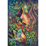 5D DIY Teemantmaal Metsat&uuml;druku Ristpistete komplekt Mosaiik Teemanttikandid Roos T&auml;is&uuml;mmargune/ruudukujuline puur Kodukaunistus Round 20x30cm