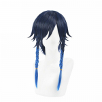 Genshin Impact Venti Cosplay Unisex 50cm Sinine Parukas Cosplay Anime Cosplay Punu Parukad Kuumakindlad S&uuml;nteetilised Parukad Halloween