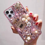 Luksuslik Rhinestone telefoni&uuml;mbris Bling Diamond Cote iPhone 13 14 15 11 12 Pro Max Xr Xs 8 7 Plus jaoks for iPhone X XS