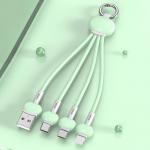 VAORLO 3.4A 3-&uuml;hes kaabel kiirlaadimis-C-t&uuml;&uuml;pi kaabel USB-mikrovalgustuse laadimiskaabel h&auml;sti &uuml;hilduv iPhone'i Android-telefoni andmesidekaabliga punane