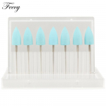 7 tk silikoonist k&uuml;&uuml;nepuuriotsad Freesimisl&otilde;ikurid puurid manik&uuml;&uuml;ri jaoks Masina tarvikud Veski k&uuml;&uuml;nenaha viilid Burr Buffer Pedik&uuml;&uuml;r