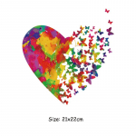 Uue disainiga suure s&uuml;damega kleebised A Level pestavate termoplaastrite jaoks 21x22cm