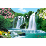 DIY 3D Teemantmaal Maastiku Tikand Ristk&auml;sit&ouml;&ouml; Kodukaunistus Full Round 20x25CM