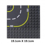 Suured osakesed City Road Street alusplaat sirge k&otilde;verusega ehitusplokid Duploga &uuml;hilduvad tellised alusplaat laste m&auml;nguasjad