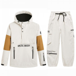 Uus Skiwear kapuuts Meeste ja naiste lumelaua suusakapuuts Tuulekindel soe suusajope p&uuml;kste komplekt S