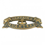 Captains Quarters Wall Plaque Silt messingist alumiiniumsulamist Nautical Beach Decor