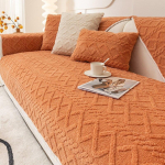 Pehmed talvised soojad pl&uuml;&uuml;sist diivanikatted. W110 x L180cm 1pc oranž
